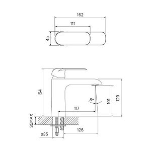 Смеситель для раковины IDDIS Calipso CALSB00i01 купить в интернет-магазине сантехники Sanbest