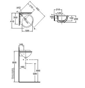 Раковина AZZURRA JUBILAEUM JUB35/AN 35 купить в интернет-магазине Sanbest