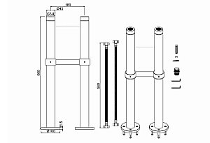 Трубы подвода воды Burlington W7 BNKL шлифованный никель купить в интернет-магазине сантехники Sanbest