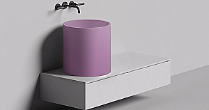 Раковина накладная Salini ARMONIA 04 130118GF 46 из искусственного камня S-Sense, глянцевая, цвет по RAL полностью купить в интернет-магазине Sanbest