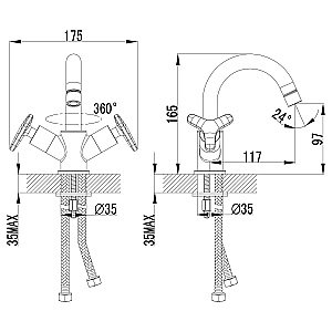 Смеситель для раковины Lemark Plus Spirit LM1907C купить в интернет-магазине сантехники Sanbest
