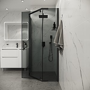 Душевой уголок Niagara Eco NG-1009-14DT 90х90 профиль черный/стекло тонированное купить в интернет-магазине Sanbest
