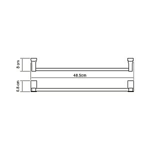 Полотенцедержатель WasserKRAFT Leine K-5050 хром купить в интернет-магазине сантехники Sanbest
