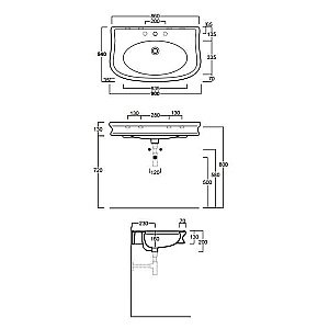 Раковина Simas Lante LA11bi*3 90 купить в интернет-магазине Sanbest