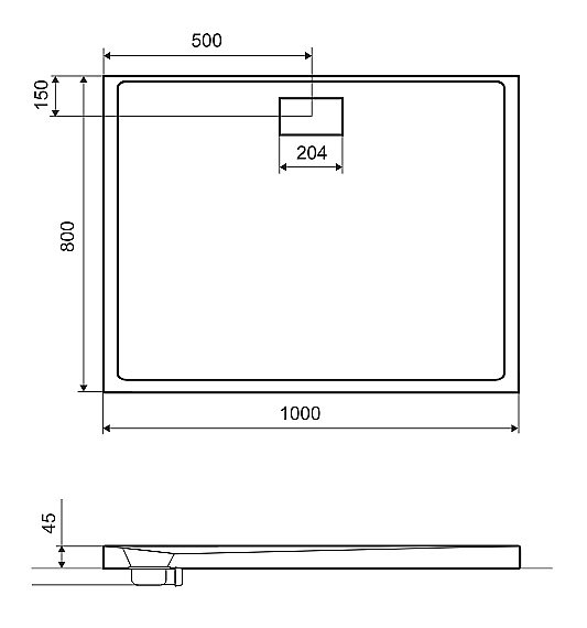 Душевой поддон Excellent ZERO 100x80 купить в интернет-магазине Sanbest