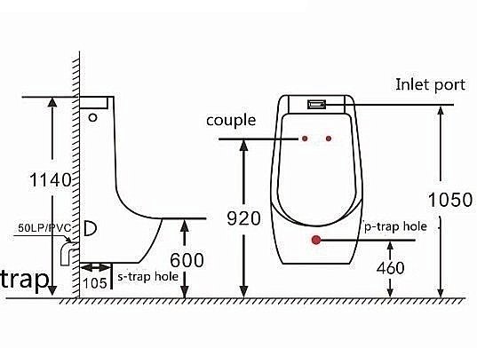 Писсуар настенный SantiLine SL-6002MB купить в интернет-магазине Sanbest