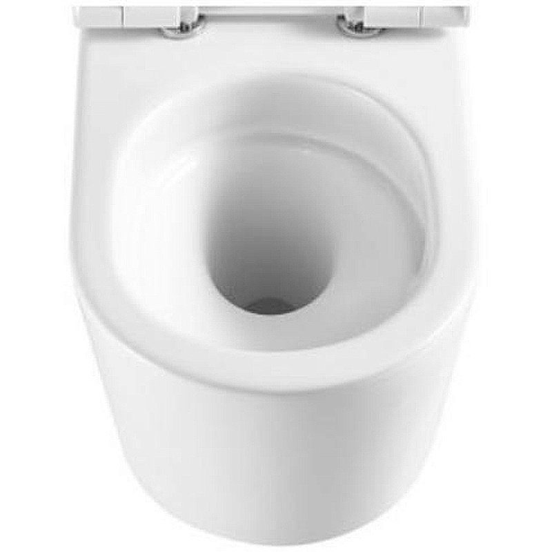 Унитаз подвесной Aquatek Оберон AQ1365T-00 белый, с крышкой микролифт, безободковый, слив-торнадо купить в интернет-магазине Sanbest