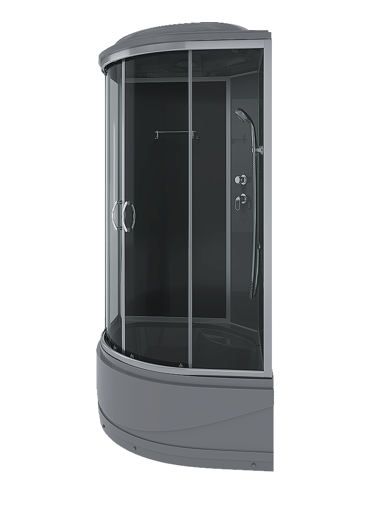 Душевая кабина Erlit ER3510TP-C2-RUS_GRAY 100х100 стекло тонированное/профиль серебристый купить в интернет-магазине Sanbest