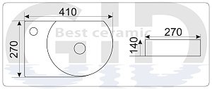 Раковина GID N9273 купить в интернет-магазине Sanbest