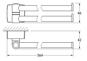 Полотенцедержатель двойной FBS Esperado 37 ESP 044 купить в интернет-магазине сантехники Sanbest