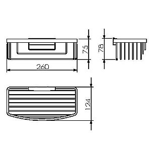 Мыльница настенная Langberger Vico 72360 хром купить в интернет-магазине сантехники Sanbest