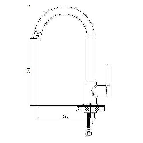 Смеситель для кухни GPD Gildo MTE165-S-R Черный - Розовое золото купить в интернет-магазине сантехники Sanbest