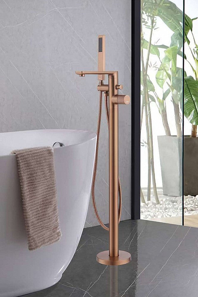 Смеситель для ванны Abber Rund AF8715MRG розовое золото матовое купить в интернет-магазине сантехники Sanbest