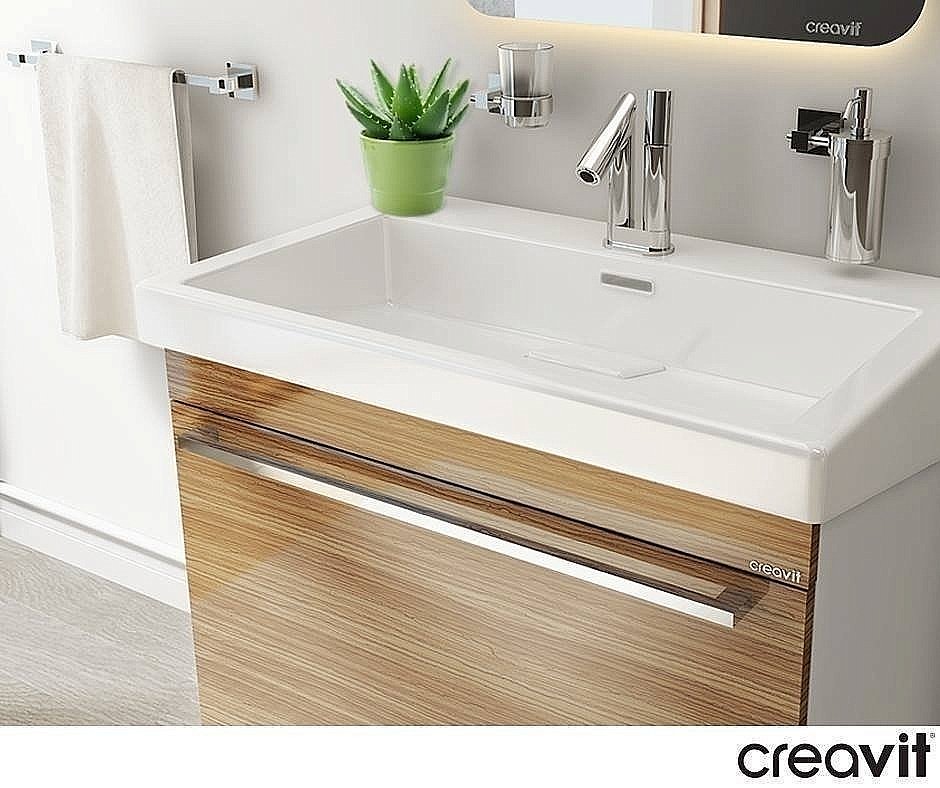 Раковина Creavit Epic 80,5 EP080-0000 белая купить в интернет-магазине Sanbest