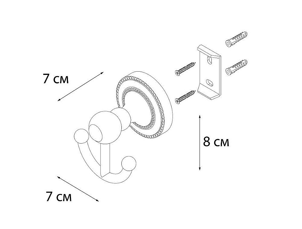 Крючок FIXSEN STYLE FX-41105A купить в интернет-магазине сантехники Sanbest