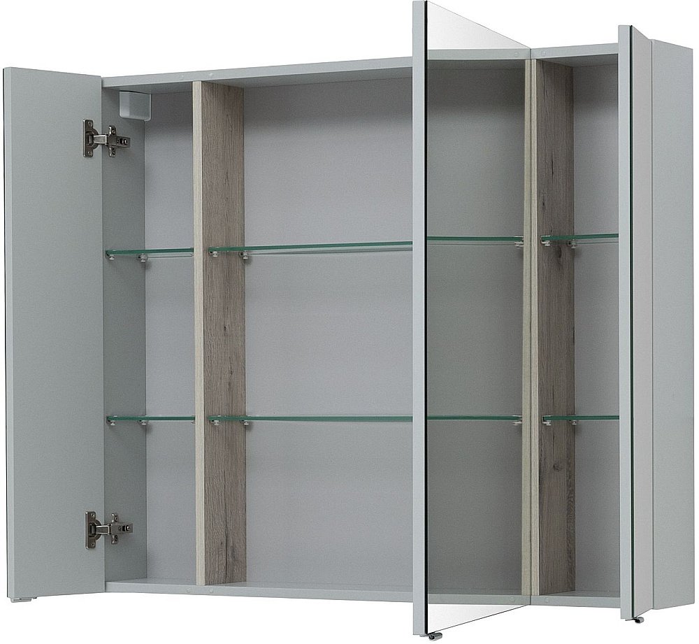 Зеркальный шкаф Aquanet Алвита New 100 Серый купить в интернет-магазине сантехники Sanbest