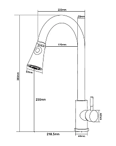 Смеситель для кухни Orange Steel M99-120st сталь купить в интернет-магазине сантехники Sanbest