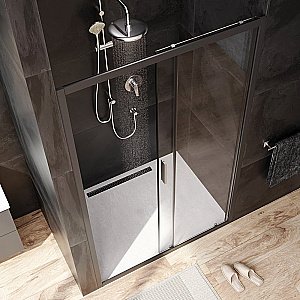 Душевая дверь AM.PM GEM W90G 120 прозрачная/черный купить в интернет-магазине Sanbest