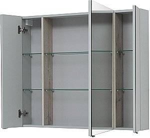 Зеркальный шкаф Aquanet Алвита New 100 Серый купить в интернет-магазине сантехники Sanbest