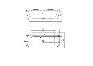 Ванна акриловая Aquatek АМАДЕО 170х78 белая глянцевая купить в интернет-магазине Sanbest