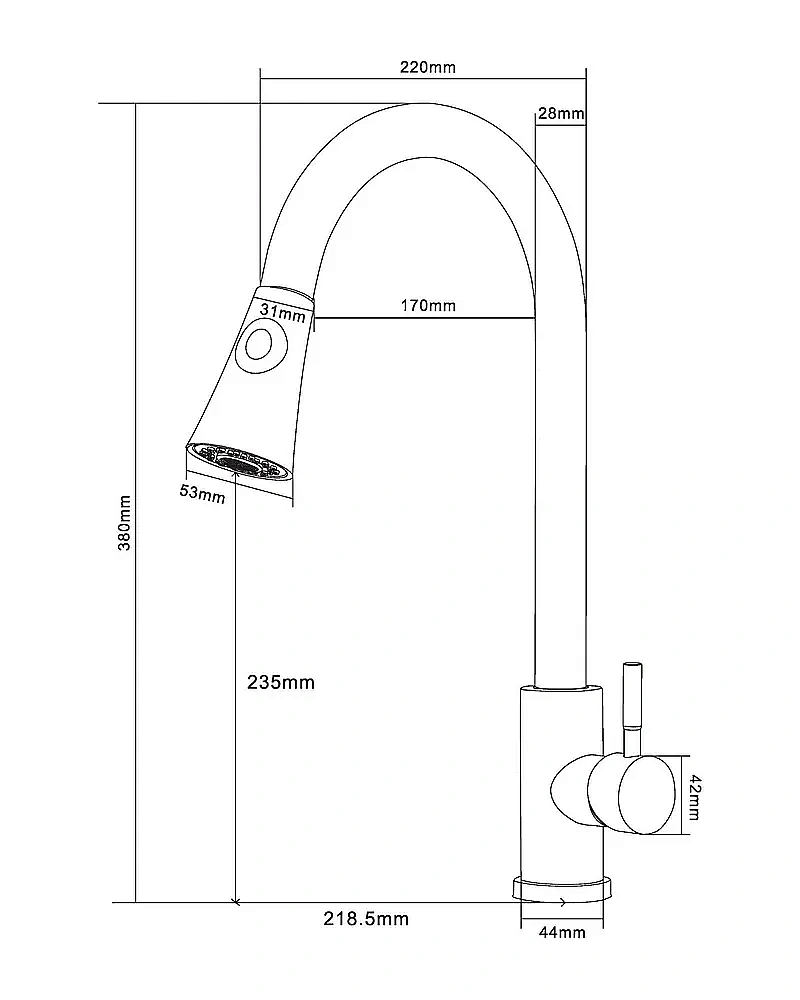Смеситель для кухни Orange Steel M99-120st сталь купить в интернет-магазине сантехники Sanbest