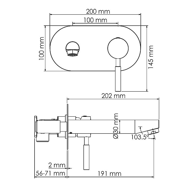 Смеситель для раковины WasserKRAFT Gollach 3330 черный матовый купить в интернет-магазине сантехники Sanbest