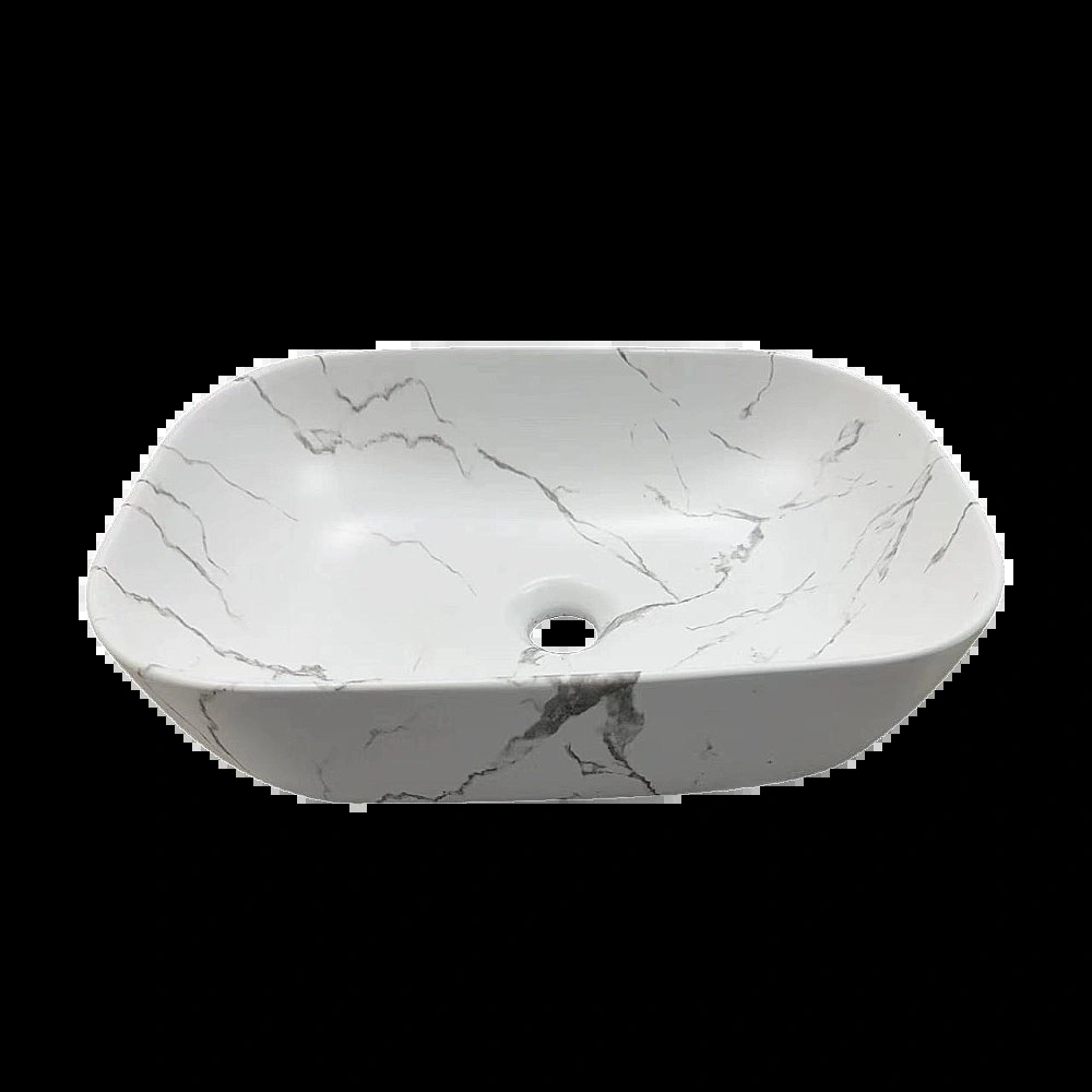 Раковина накладная CeruttiSpa 45 10368 белый мрамор матовый купить в интернет-магазине Sanbest