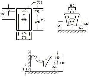Биде подвесное Jacob Delafon GRANDS BOULEVARDS EMH0002-00 белое купить в интернет-магазине Sanbest
