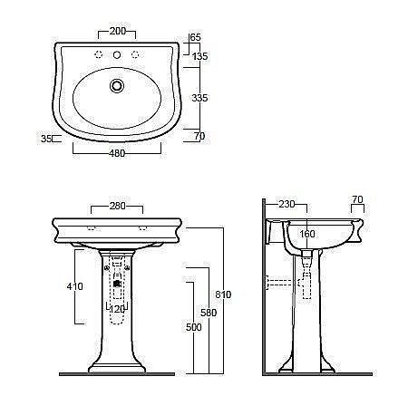 Раковина на пьедестале SIMAS Lante LA10 70 купить в интернет-магазине Sanbest