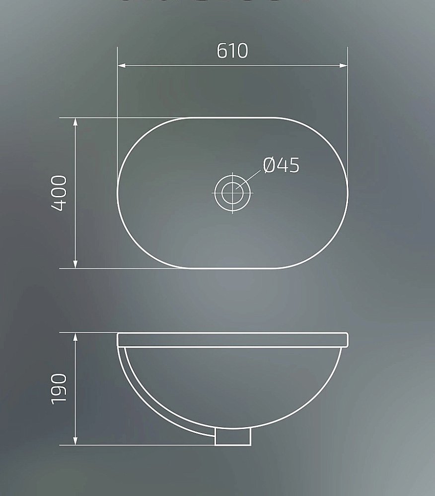 Раковина Gid Integrado 61 S1004 71160 белая купить в интернет-магазине Sanbest