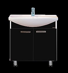 Тумба для раковины напольная Misty Джулия 85 черная купить в интернет-магазине сантехники Sanbest