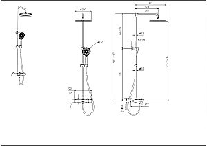 Душевая система Aquatek Вега AQ2043CR хром купить в интернет-магазине сантехники Sanbest