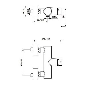 Смеситель для душа Ideal Standard IdealSmart B0464AA купить в интернет-магазине сантехники Sanbest