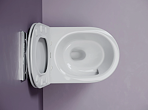 Унитаз подвесной Ceramica Nova Alice CN4017T белый, безободковый, с крышкой микролифт, слив торнадо купить в интернет-магазине Sanbest