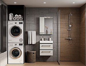 Тумба с раковиной Акватон Ронда 55 дуб сомерсет для ванной в интернет-магазине Sanbest