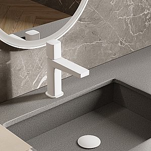 Смеситель для раковины WasserKRAFT Saale 9503 белый матовый купить в интернет-магазине сантехники Sanbest