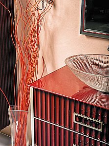 Тумба с раковиной Armadi Art Monaco 100 со столешницей бордовый с хромом для ванной в интернет-магазине Sanbest