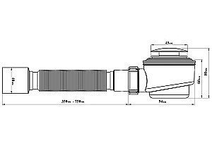 Сифон для высокого поддона Royal Bath купить в интернет-магазине сантехники Sanbest