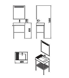Зеркало Creavit Arya AR065-A.SS в ванную от интернет-магазине сантехники Sanbest