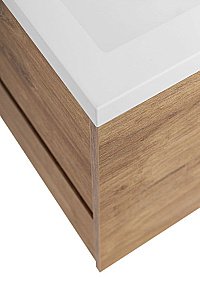 Тумба с раковиной Art&Max Family-M 90 подвесная, дуб харбор золотой для ванной в интернет-магазине Sanbest