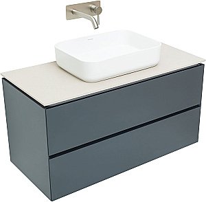 Тумба с раковиной Allen Brau Infinity 100 1.21003.AM антрацит матовый для ванной в интернет-магазине Sanbest