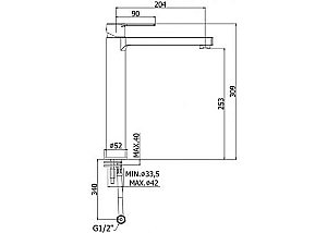 Смеситель для раковины Paffoni Ringo RIN081NO купить в интернет-магазине сантехники Sanbest
