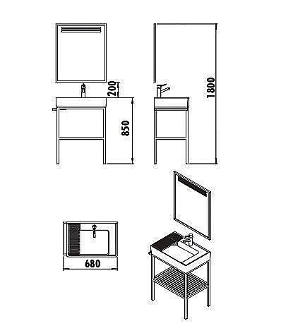 Зеркало Creavit Arya AR065-A.SS в ванную от интернет-магазине сантехники Sanbest