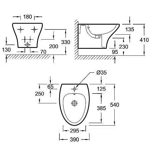 Биде подвесное Jacob Delafon NOUVELLE VAGUE EMD0002-00 купить в интернет-магазине Sanbest