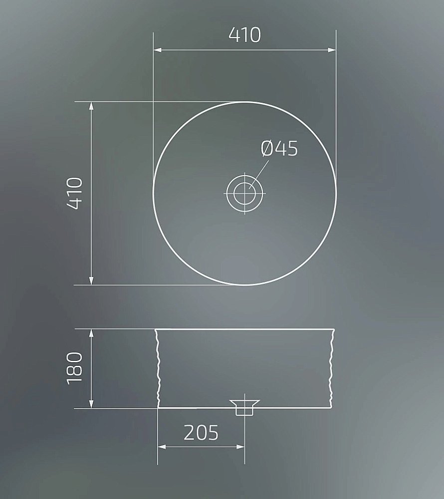 Раковина накладная Gid Esfera 41 W969 51174 белая купить в интернет-магазине Sanbest