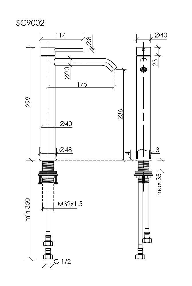 Смеситель для раковины Sancos Etna SC9002BN брашированный никель купить в интернет-магазине сантехники Sanbest
