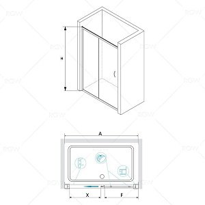 Душевая дверь RGW Passage PA-016 140 купить в интернет-магазине Sanbest