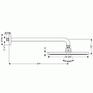 Верхний душ Hansgrohe Raindance AIR 27492000 купить в интернет-магазине сантехники Sanbest