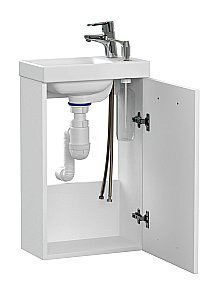 Мебель для ванной Cersanit LARA 40 со смесителем и дозатором, белая для ванной в интернет-магазине Sanbest