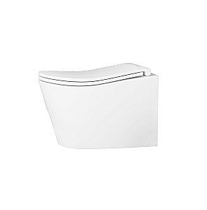 Унитаз подвесной D&K Bamberg DT1556516 белый, безободковый, с крышкой микролифт, слив торнадо купить в интернет-магазине Sanbest